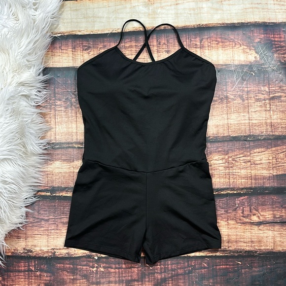 One Piece Workout Onesie Black - Picture 1 of 9